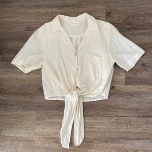 Gillia Collard Cropped Button Down Top